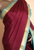 Contrast Classic Pure Mysore Crepe Silk Saree